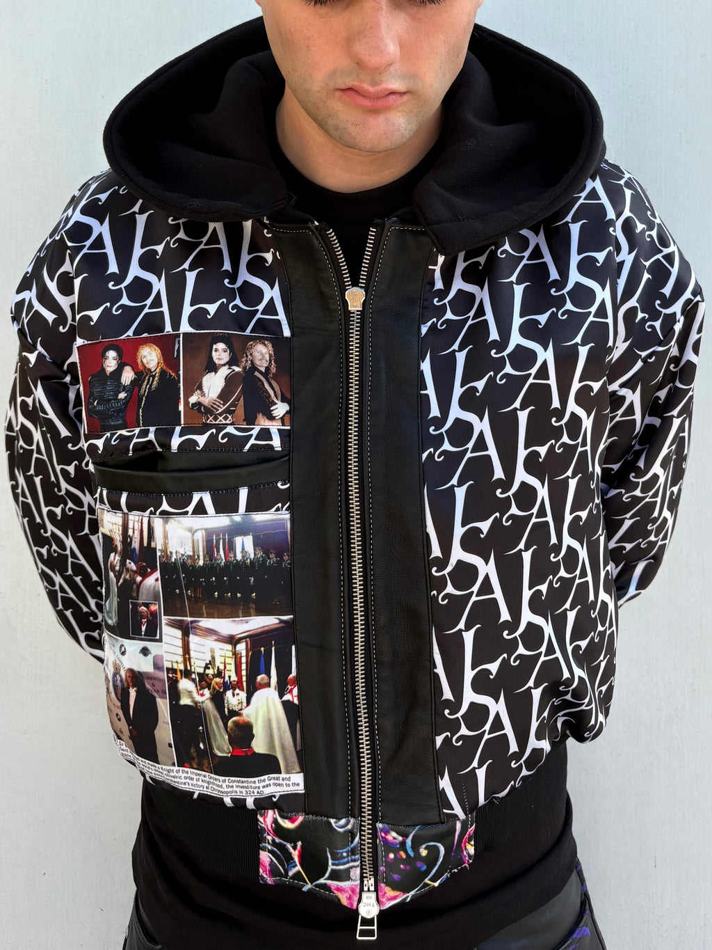JSA® Dangerous Leather Bomber Jacket