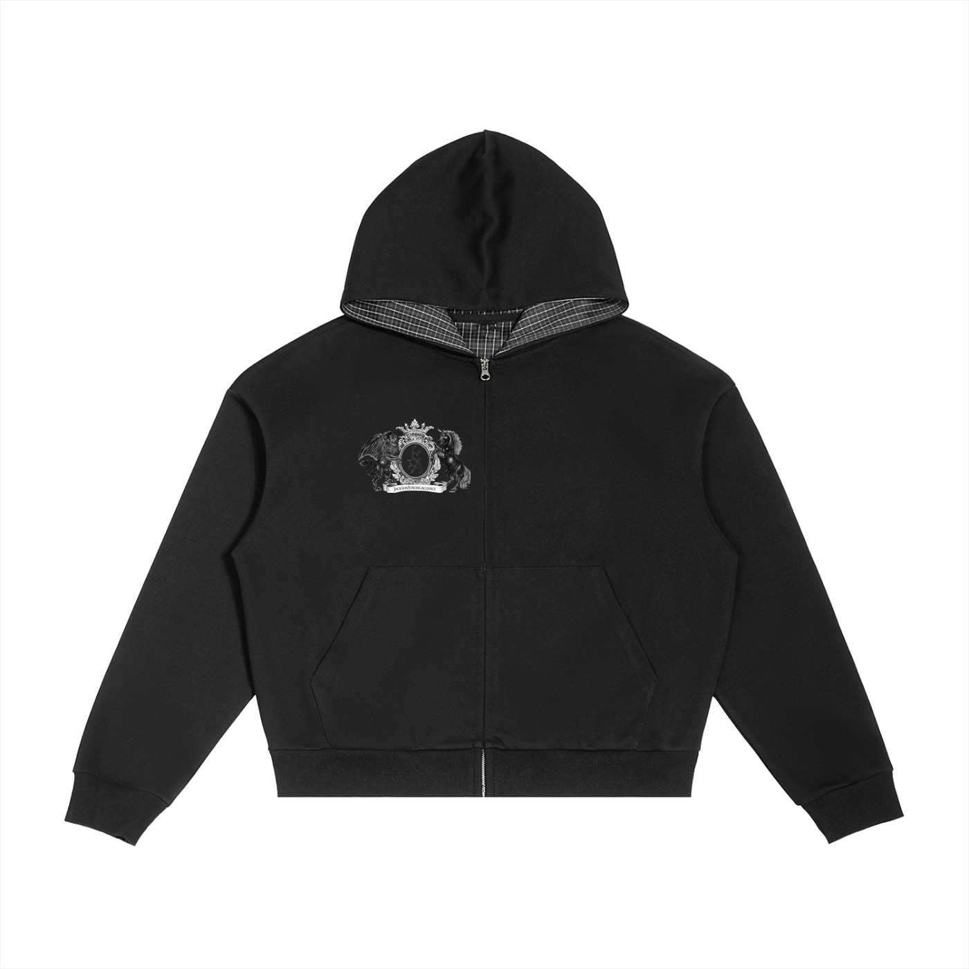 Plaid Zip Hoodie