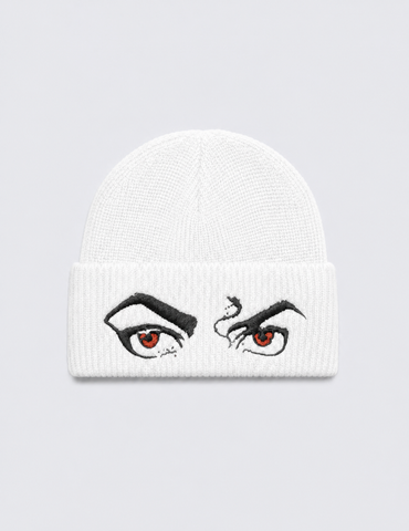 JSA White Wool Beanie